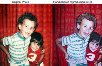 Photo to oil on canvas